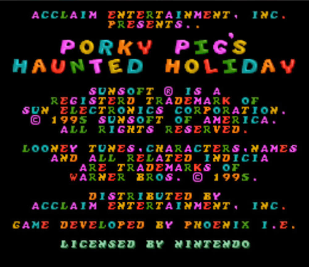 Porky Pig's Haunted Holiday - геймплей игры Super Nintendo\Famicom
